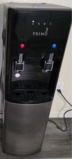 Primo water dispenser. The hot and room-temperature water functions work very well. Unfortunately, the cold water side freezes up; the thermostat woul