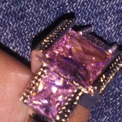 Pink Sapphire. 925 Ring