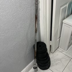 Curl Bar With Weights..