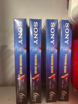 SET OF 4 SONY VHS TAPES