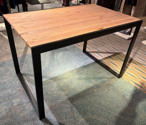 Stainless Steel Table with Wood Top