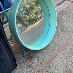 teal color mirror