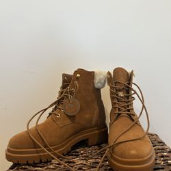 LRL suede combat style boots