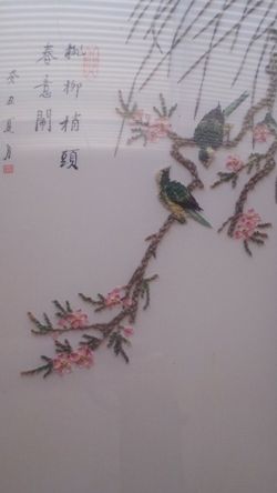 Beautiful Japanese Artwork. Made Of Tiny Shells & Seeds Fairly Old. 125$ Ea Or All 3 For325$. P/U Only