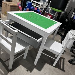 Kids Lego Table with 2 Chairs