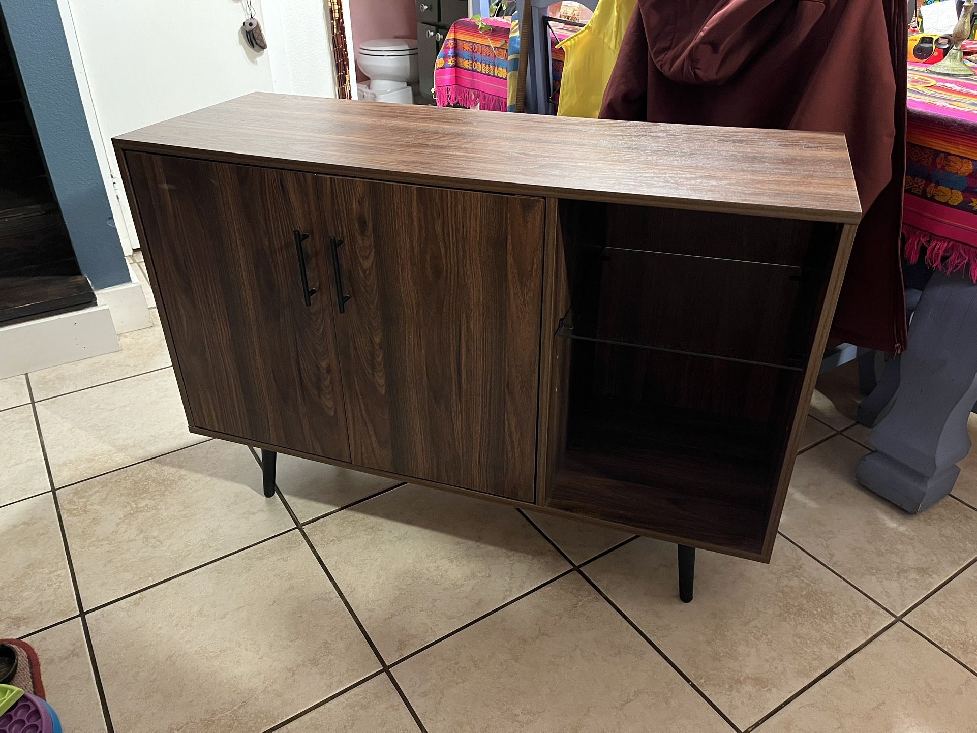 Brown Cabinet/ Buffet - MCM inspired