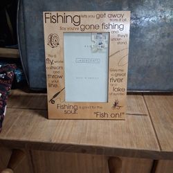 Gone Fishing 4×6 Picture Frame