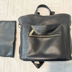 Miss Fong Leather Diaper Bag Backpack