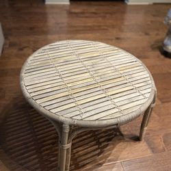 Gray Wicker Table