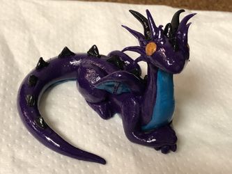 Clay dragon- purple