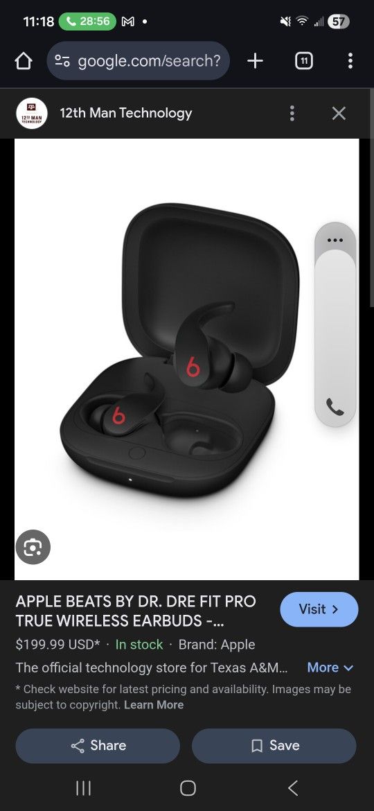 Apple Beats By DR.DREE Fit Pro Wireless EARBUDS 