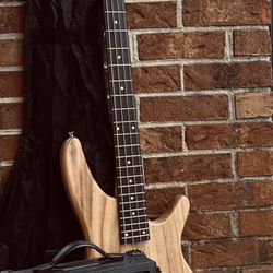 Electric Bass Guitar with Amp