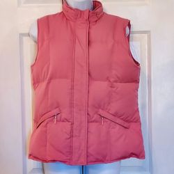 Talbots Puffer Vest,Quilted Design, Down Filled, Rose EUC