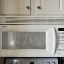 ***Moving Sale*** Built-in White Whirlpool Microwave