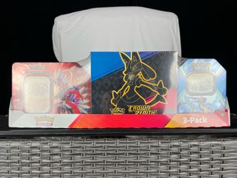 Crown Zenith ETB + Paldea Legends Tins!!! 3-Pack!