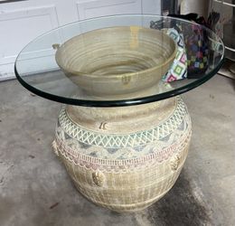 Glass top table