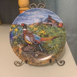 Collector Plate “The Pheasant”, by artist Wayne Anderson.     1986.      Mint.      ON SALE NOW 