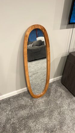Wooden Oval Mirror without stand