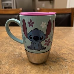 Disney Stitch Coffee Mug With Lid