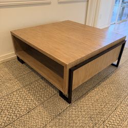Wood coffee table