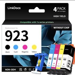 LinkDocs 923 Ink Cartridges Combo Pack Compatible Replacement For HP 923 Ink Cartridges 923XL Work With OfficeJet Pro 8130 8135e 8138e 8139e OfficeJet