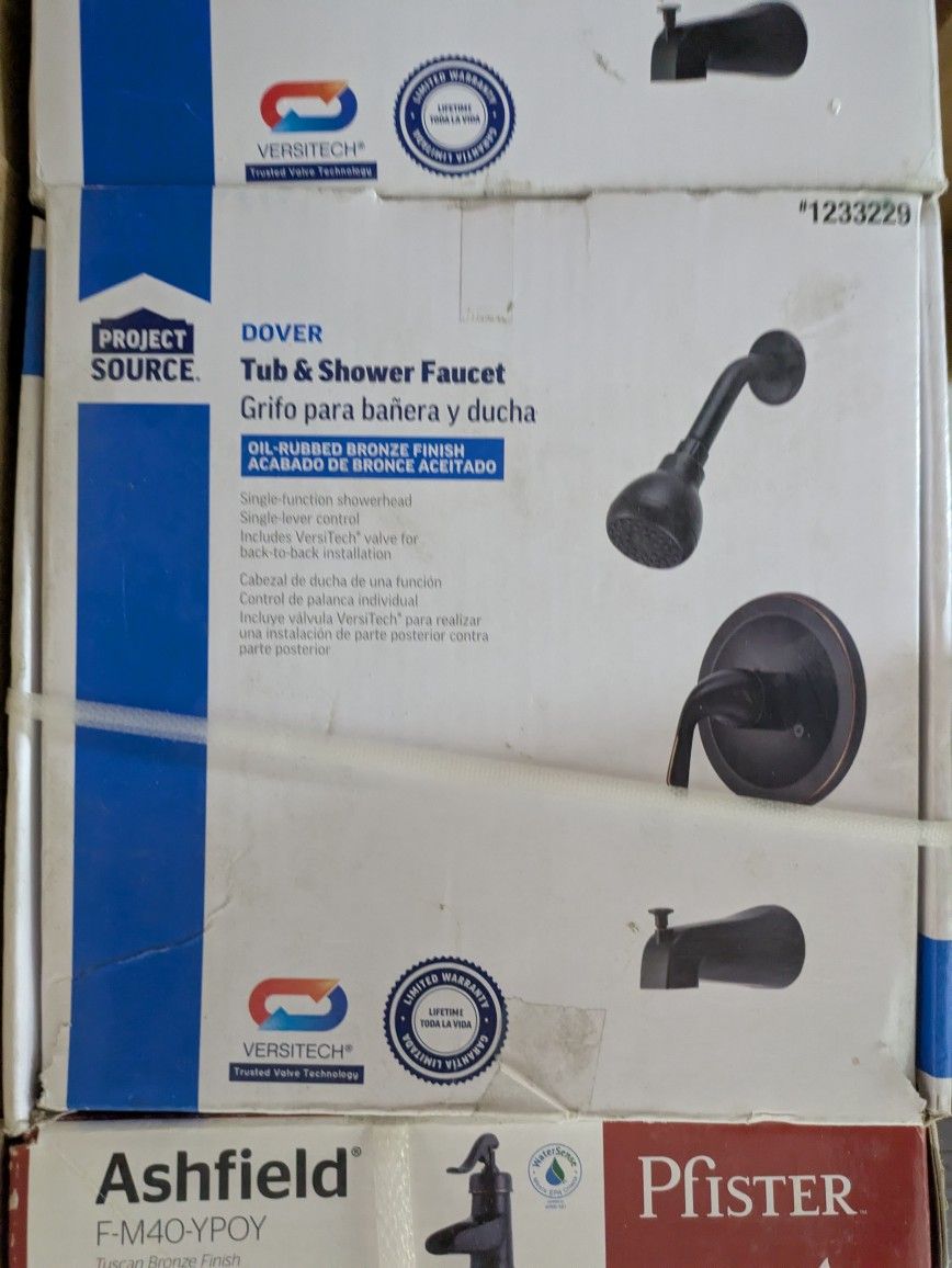 Project Source Dover Oil Rubbed Bronze Bathtub And Shower Faucet