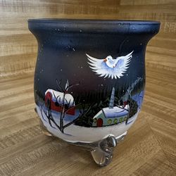 Christmas Hand Painted Candle Holder