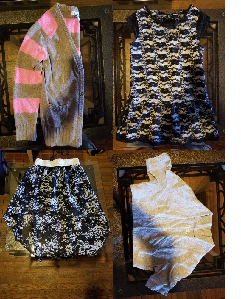 Girls size 7 - 8 , Dress top, skirt , cardigans , grapic tees, tanks