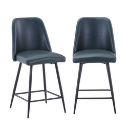 Maddox Blueberry Uph Stool (Set of 2)