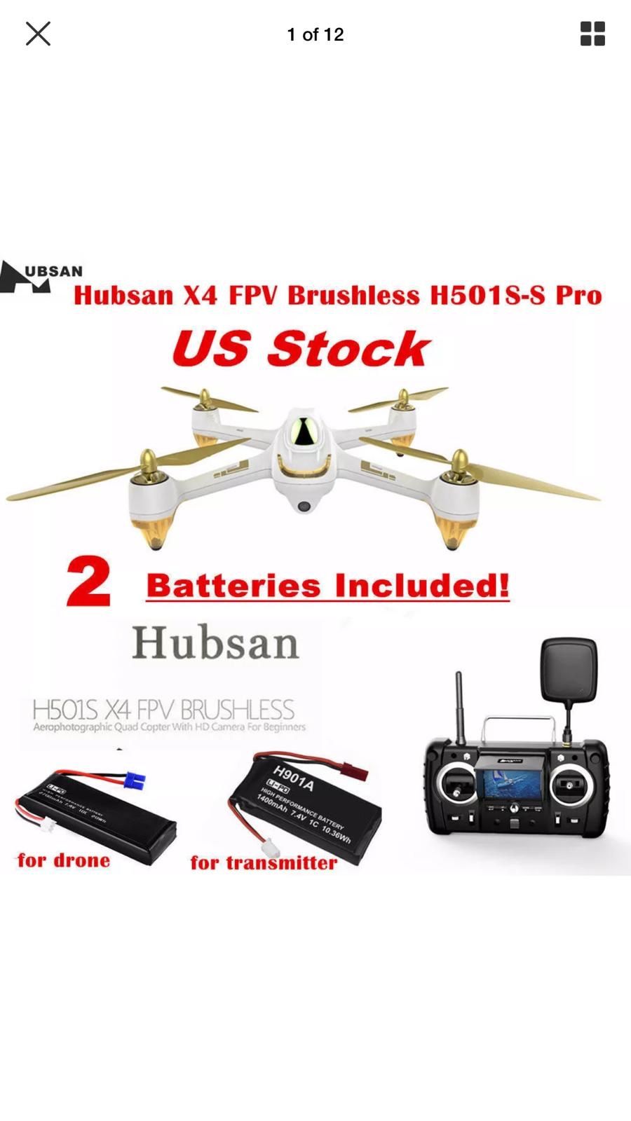 Hubsan H501S X4 Pro Drone FPV GPS RC Quadcopter Brushless 1080P HD Camera RTH