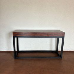 One Real Heavy Solid Wood Table Crate & Barrel Imported Handmade