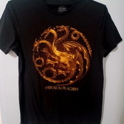 House Of The Dragon, black and gold shirt