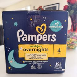 Pampers Overnights, Size 4 Count 104
