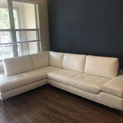 Top Grain Leather Sectional Sofa 