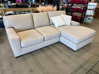 ASHLEY FURNITURE Larce Next-Gen Nuvella Performance Fabric 2 Piece L-Shaped Sofa in Dune Upholstery