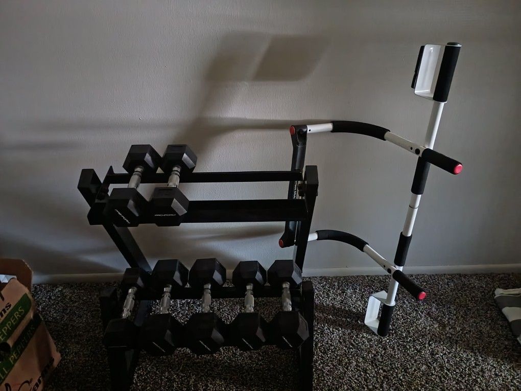 Weight Set And Pull Up Bar