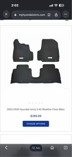 Ioniq 5 sel  weather proof mats