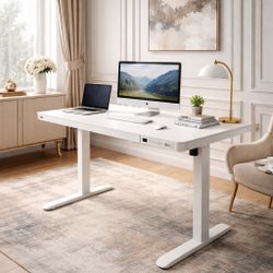 Height Adjustable Standing Desk, White worth $340