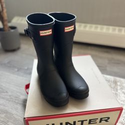 Women Original Short Black Hunter Rain Boot 