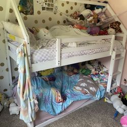 Twin size White Bunk bed