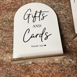 Wedding or Party Wooden Signs & Basket Of Bubbles