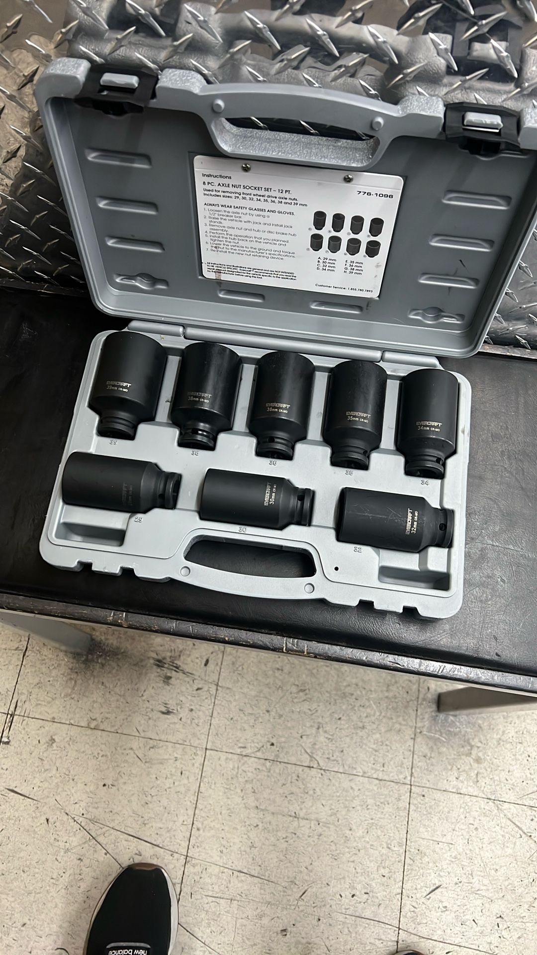 Evercraft Tools 766-1096 12pt 8pc Axle Nut Socket Set