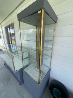 Glass display cabinets