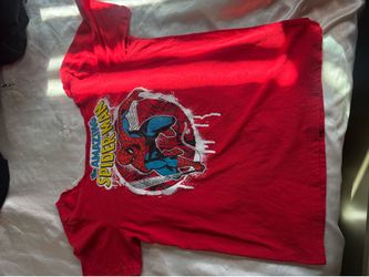 Red Spiderman shirt in KIDS SIZE XL