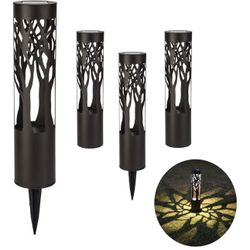 8 Pack Solar Pathway Lights Outdoor, Landscape Lighting Dust to Dawn Solar Lights for Garden Decor, Metal Path Lights Solar Powered for Yard Lawn Pati