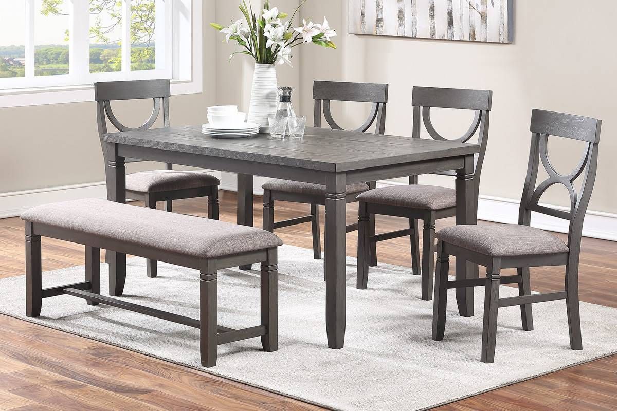 Dimensions	DINNING TABLE : 60" x 36" x 30" ; DINNING CHAIR : 18" x 21" x 38" ; DINNING BENCH : 50" x 16" x 19" Units/case	1 Weight (per unit)	150.00 (