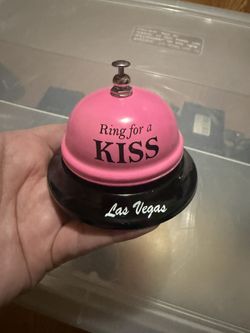 Ring for a KISS Las Vegas souvenir push button metal drink service bell