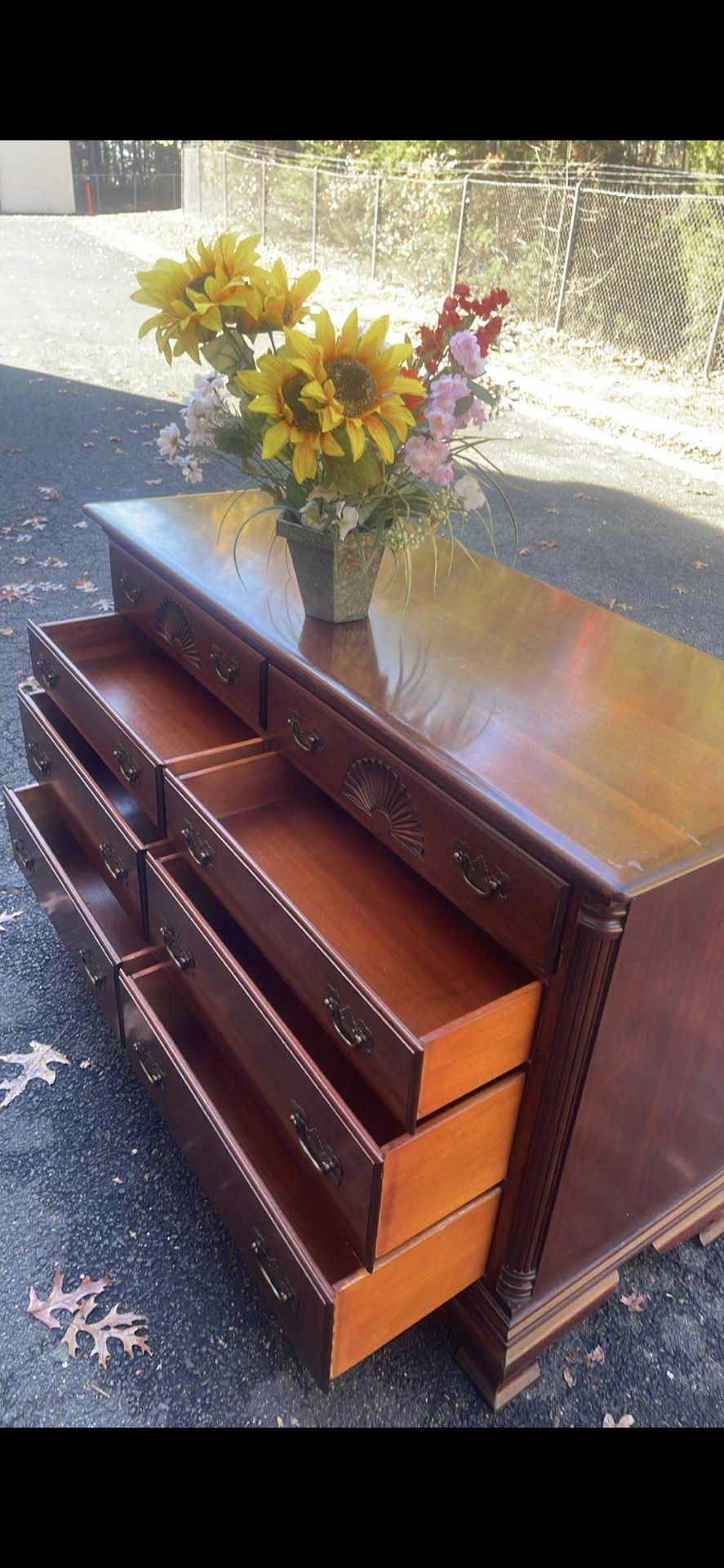 Kling Genuine Solid Mahogany Long Dresser With Big Drawers. Drawers Sliding Smoothly. Delivery Available 