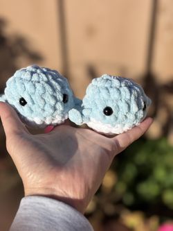 Mini Blue Crochet Whale 🐳 $6 Each Handmade 🧶 Crochet 🧶 
