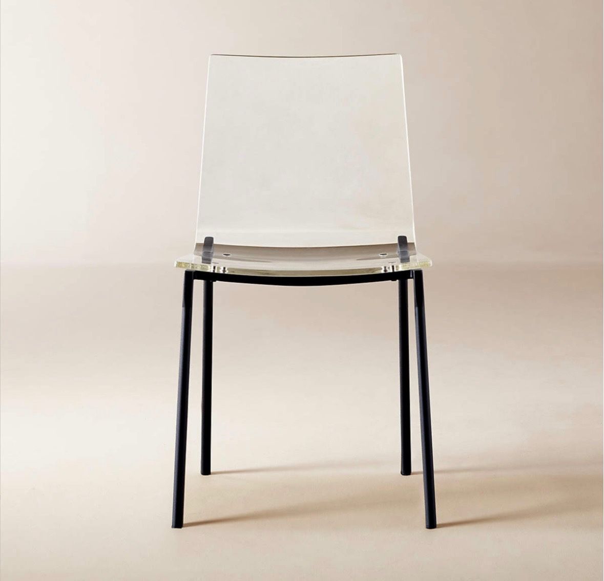 Chiaro Clear Acrylic Dining Chair With Black Legs 
